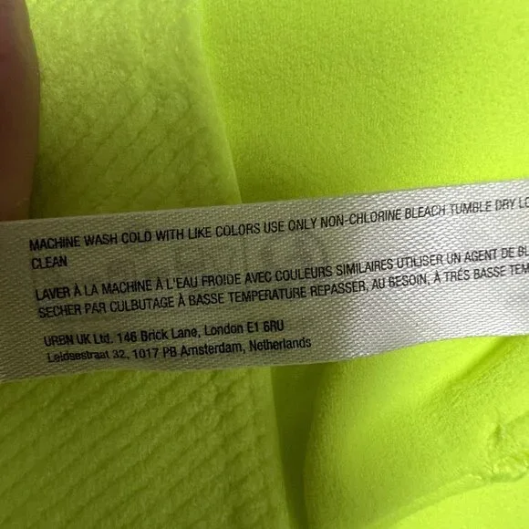 NWT $68 Free People X Hatch Maternity Square Neck Bra Size Medium Neon Yellow - Picture 12 of 15